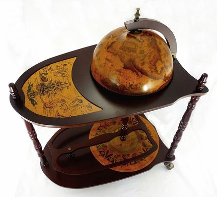 Глобус-бар со столиком 33 см сфера, коричневый (71 х 45 х 89 см) 33035R