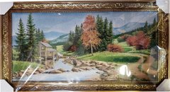 Гобеленовая картина "Водяная мельница" (48 x 88 см) GB014