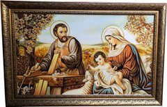 Икона из янтаря "Святое Семейство" (75 x 115 см) B190