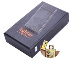 USB зажигалка в подарочной упаковке Тигр (Спираль накаливания) HL-54 Black