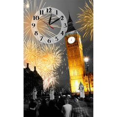 Настінний годинник на полотні "Big Ben" (30 x 53 см) 14
