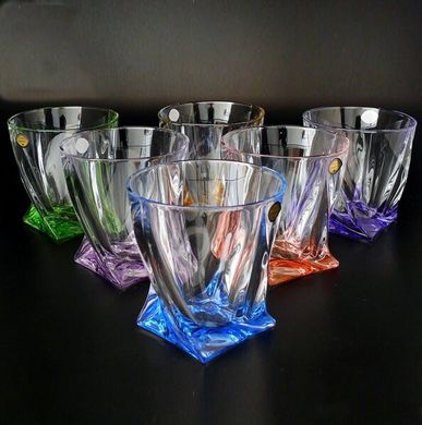 Стаканы для виски из богемского стекла Quadro Color Bohemia (6 предметов, 340 мл) 199-1006