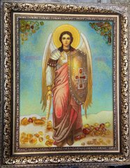 Ікона із бурштину "Архангел Михаїл" (37 x 47 см) B251