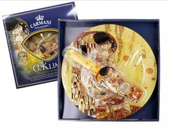 Скляна тарілка для торта з лопаткою "G.Klimt" Carmani (d-30 см) 198-1221