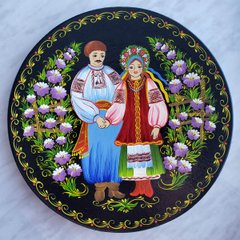 Тарелка с петриковской росписью сюжетная (d-30 см) TR0374