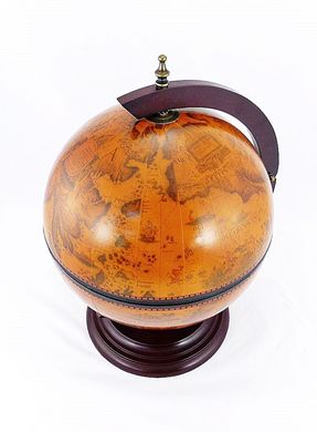 Глобус-бар настільний 36 см сфера, коричневий (39 х 36 х 52 см) 36002R