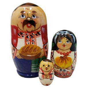 Матрьошка "Українець", 3 ляльок (h-8,5 см) MU055