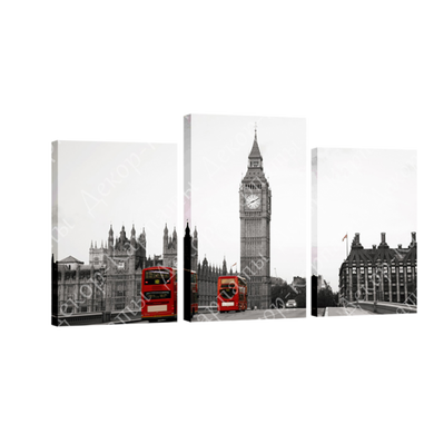 Модульная картина на 3 части "Лондон" (70 x 110 см) G-24, 70 x 110, от 101 см и более