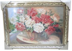 Гобеленовая картина "Корзина с цветами" (60 x 80 см) K-13