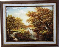 Картина із бурштину "Річка в лісі" (40 x 50 см) BK0024
