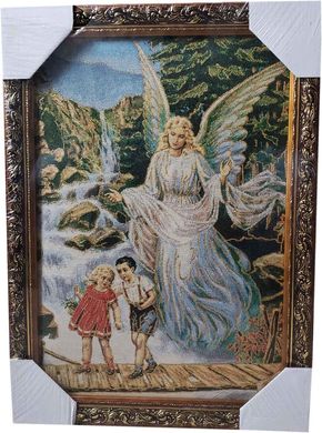 Гобеленова ікона з люрексом Ангел-охоронець (33 x 44 см) B106, 33 x 44, до 50 см
