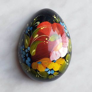 Магніт з петриківським розписом - Писанка МК-02 (5 x 6,5 x 2,5 см) SRM061