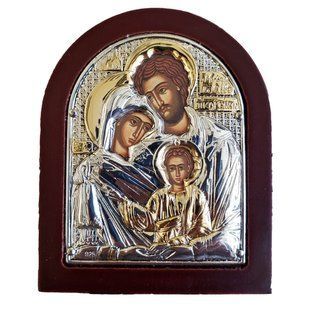Ікона посріблена Свята Родина (7 x 8,5 x 1,5 см) 466-7768