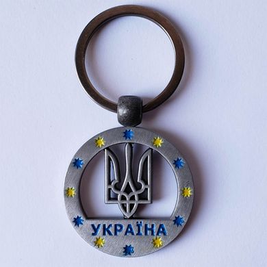 Брелок с украинской символикой "Тризуб" KM-160