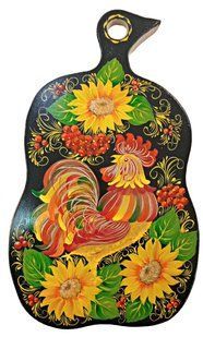 Доска с петриковской росписью М10В (35 x 21 x 1,5 см) TR0566