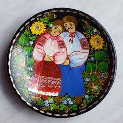 Тарелка с петриковской росписью сюжетная (d-15 см) TR0470