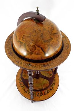 Глобус-бар напольный на 3-х ножках 36 см сфера, коричневый (46 x 46 x 90 см) 36001R