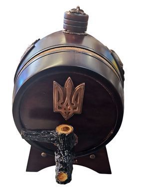 Бочка дерев'яна з нержавіючою колбою на 2 літри (31 x 18 x 30 см) BN001