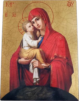 Ікона на дереві Мати Божа Почаївська (21 x 28 см) ID025