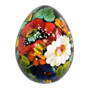Магнит с петриковской росписью - Писанка МК-02 (5 x 6,5 x 2,5 см) SRM011