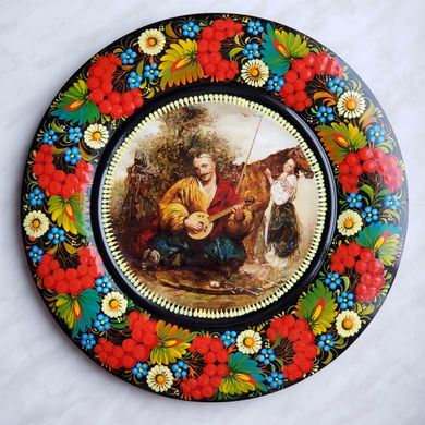 Тарелка с петриковской росписью (d-29,5 см) TR0404