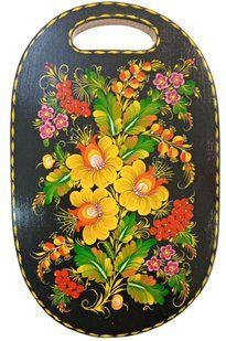 Доска с петриковской росписью М7В (35 x 22 x 1,5 см) TR0567