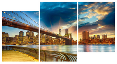 Модульная картина на 3 части "Нью-Йорк" (55 x 100 см) G-166, 55 x 100, от 51 до 100 см