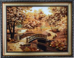 Картина із бурштину "Романтичний місток" (37 x 47 см) BK0019-1