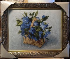 Гобеленова картина "Корзина з квітами" (41 x 49 см) GB135
