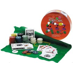 Покерный набор на 120 фишек с номиналом в металлической коробке (21 x 21 x 6 см) 120T