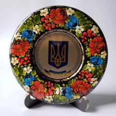 Тарілка з петриківським розписом "Україна" (d-17 см) TR0321