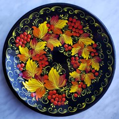 Тарелка с петриковской росписью цветочная (d-20 см) TR0384