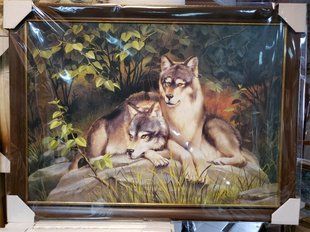 Картина-репродукция "Пара волков" (60 x 80 см) RP0130