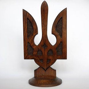 Тризуб деревянный настольный (15 x 30 x 12 см) US0012