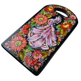 Дошка з петриківським розписом (32 x 18 x 1,5 см) TR0542